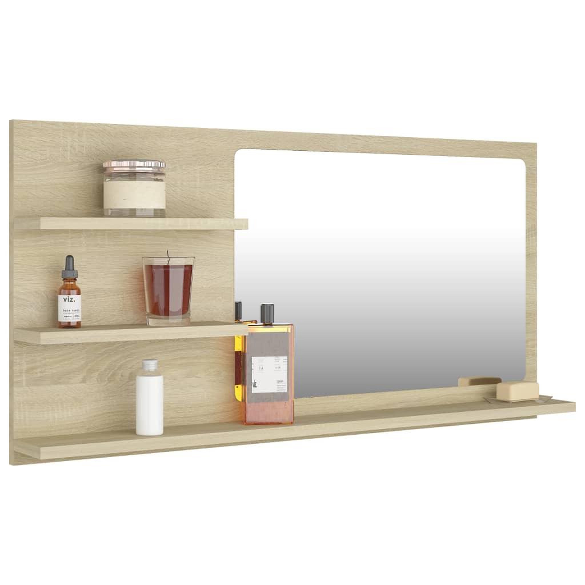 Voir la diapositive 3 : VIDAXL Miroir de salle de bain chene sonoma bois d'ingenierie