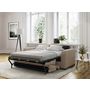 Voir la diapositive 3 : Canapé système couchage rapide 3 places en tissu naturel CAROLE
