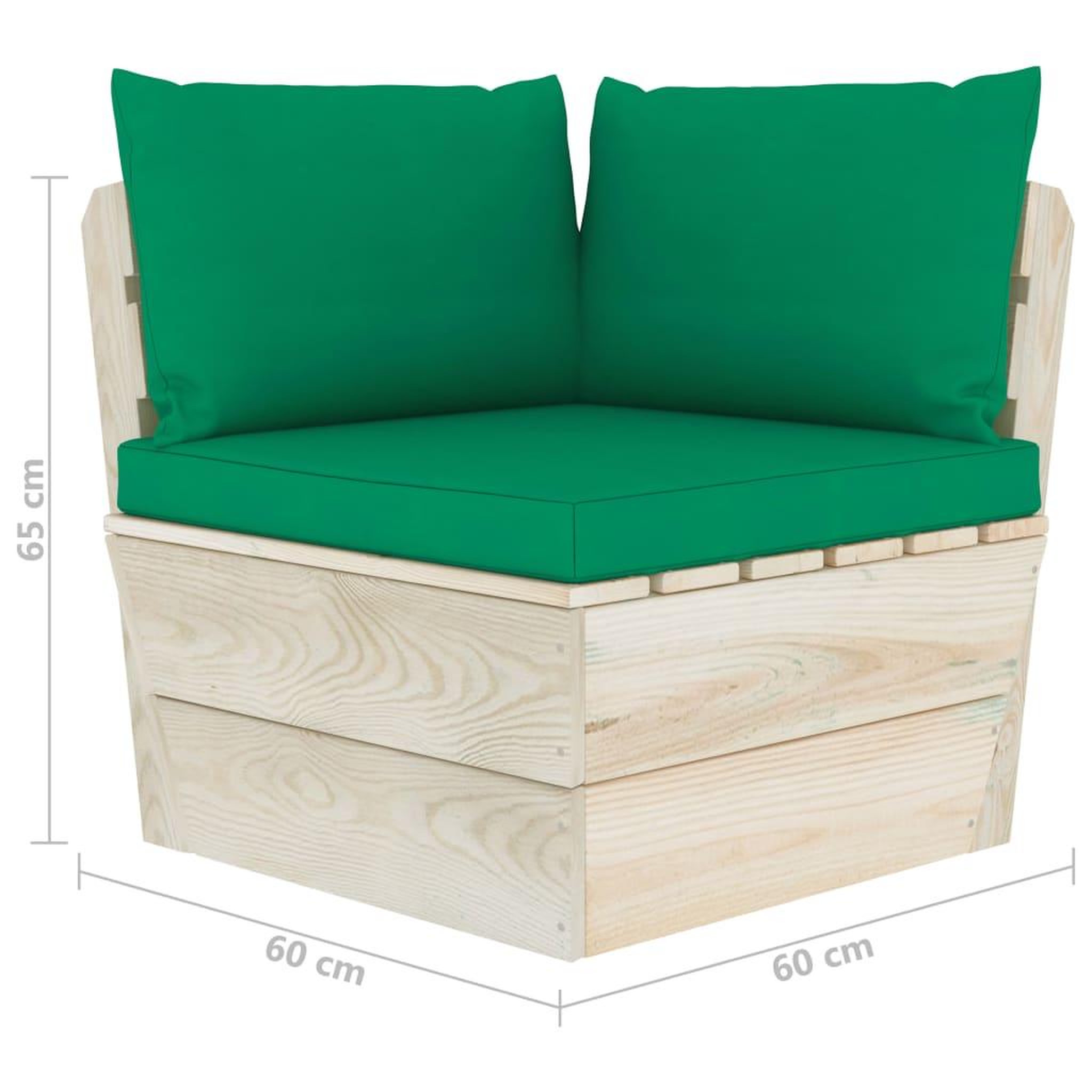 Voir la diapositive 6 : VIDAXL Salon de jardin palette 5 pcs avec coussins bois d'epicea