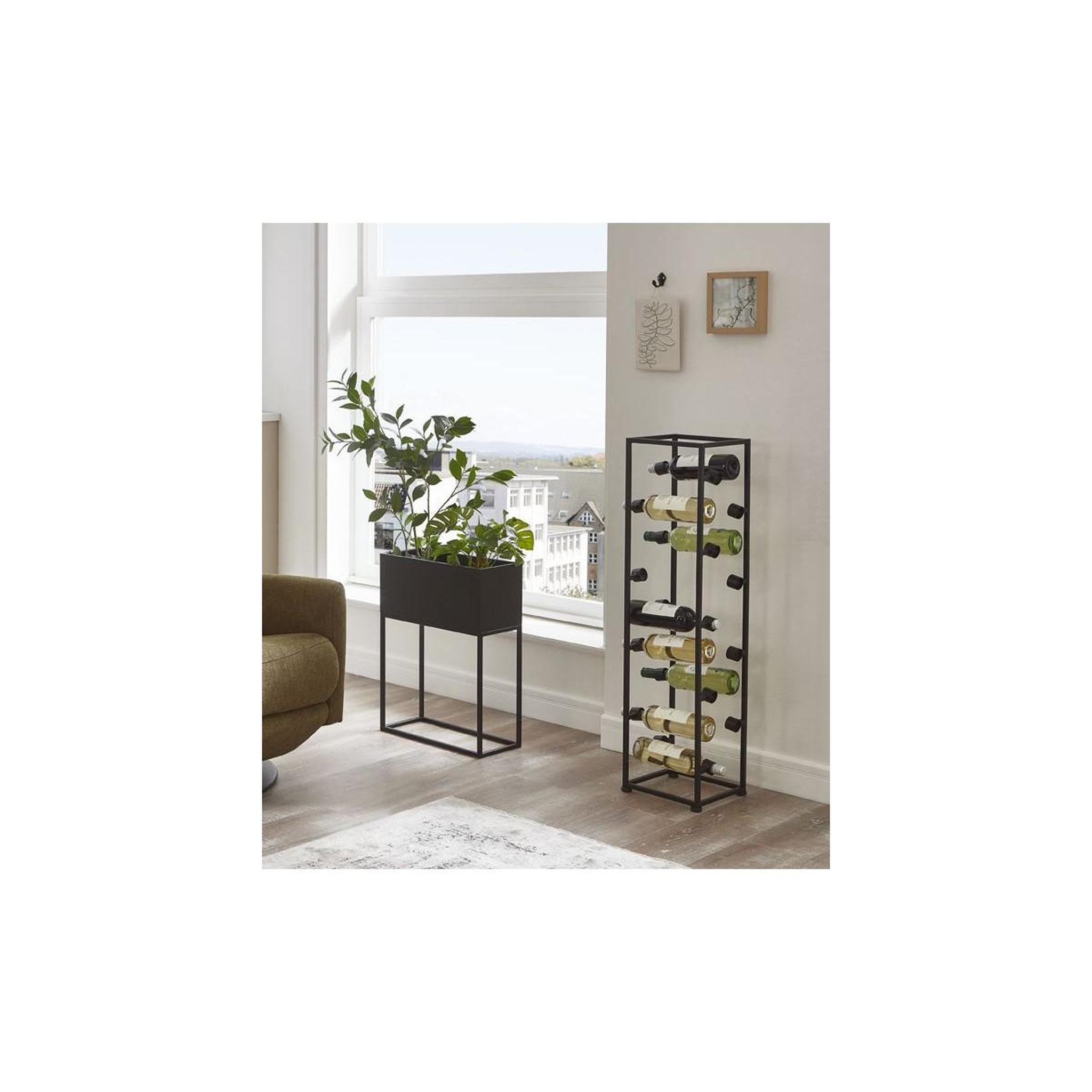 Voir la diapositive 5 : Paris Prix Range-Bouteilles  18 Compartiments  104cm Noir