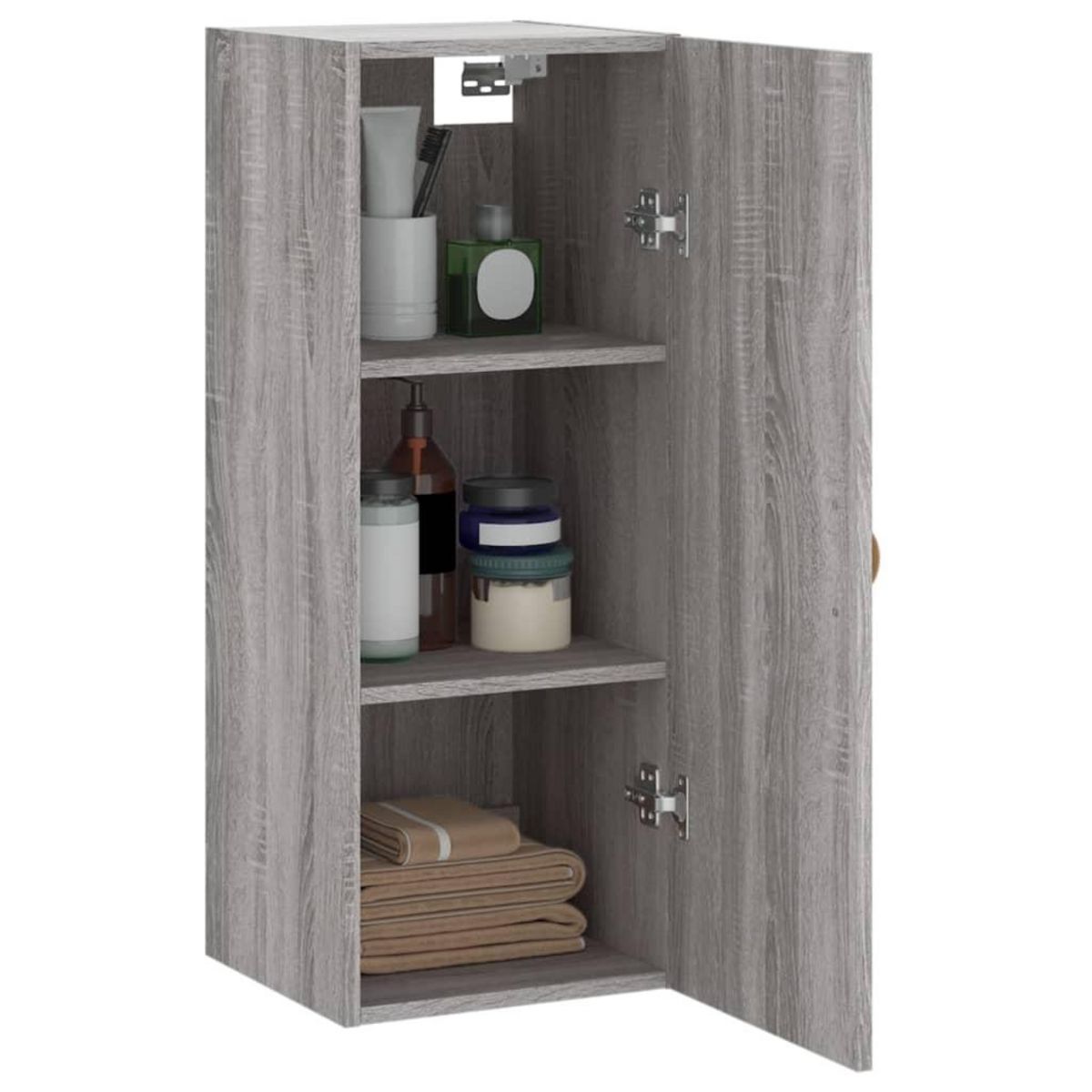 VIDAXL Armoire murale sonoma gris 34,5x34x90 cm