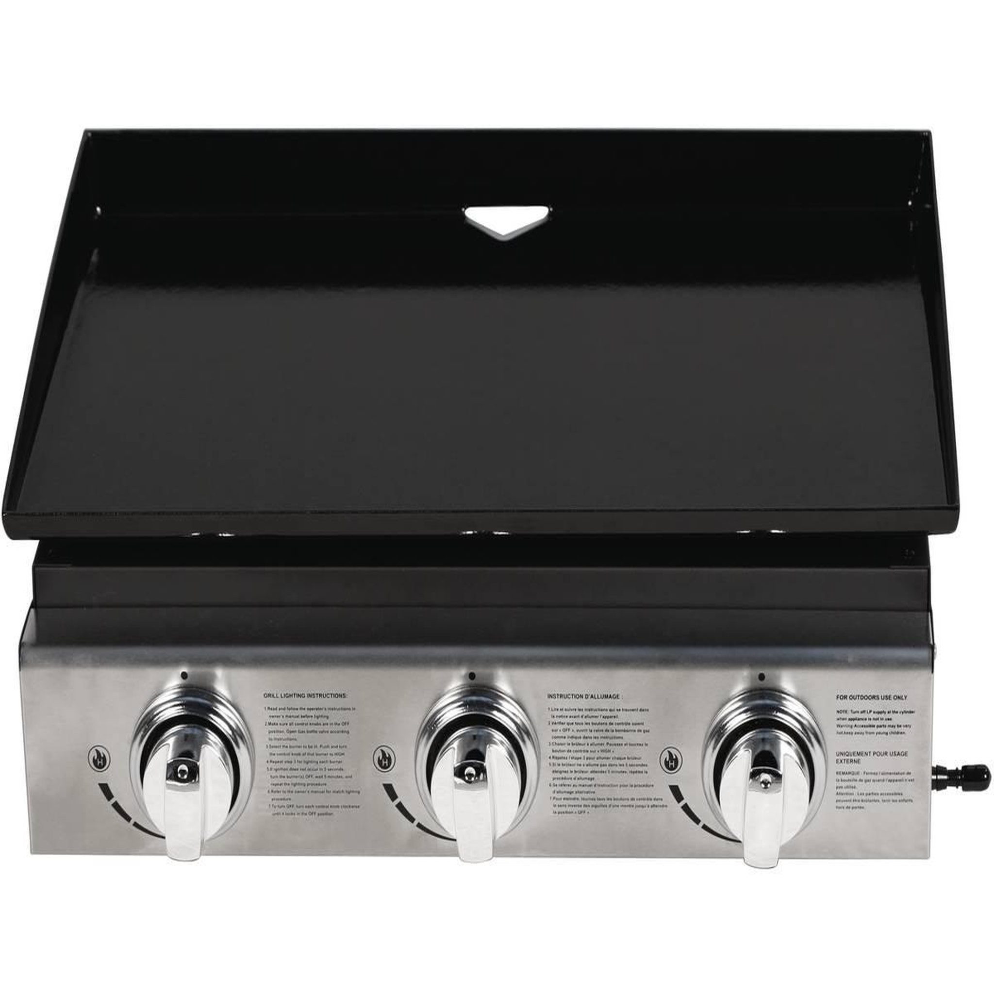 Voir la diapositive 2 : Habitat et Jardin Plancha  presto 3  - 3 brûleurs - 7.5kw - gris