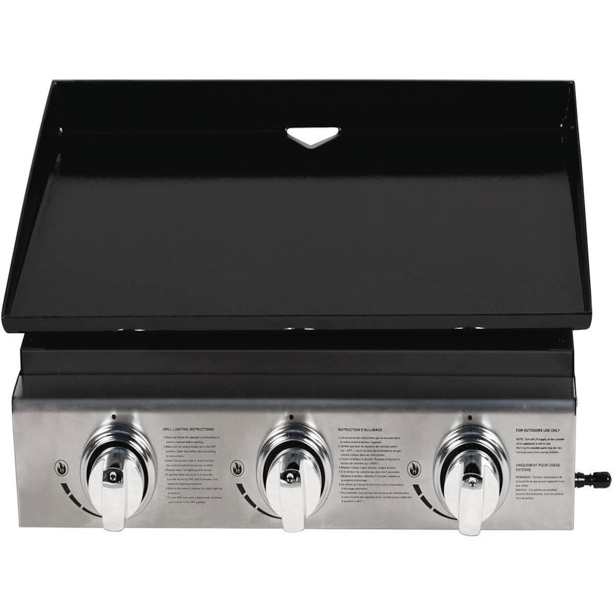 Habitat et Jardin Plancha  Presto 3  - 3 Brûleurs - 7.5kW - Gris