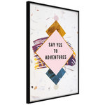 Paris Prix Affiche Murale Encadrée  Time for Adventure. Coloris disponibles : Noir, Jaune