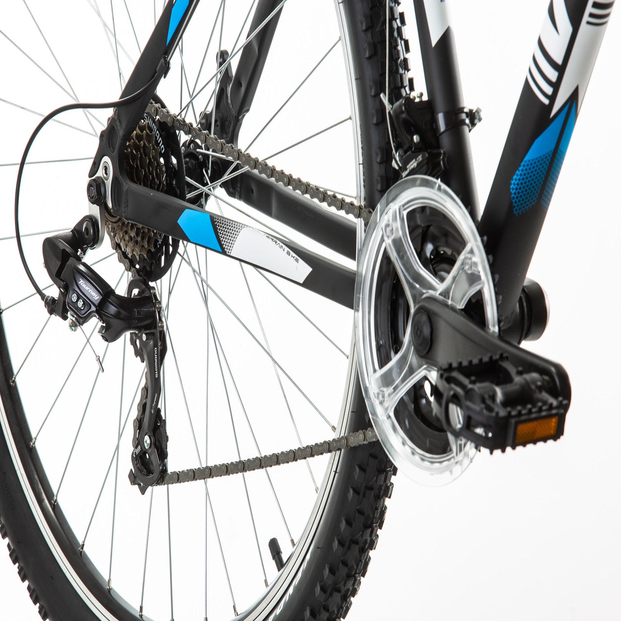 Voir la diapositive 4 : VTT 29'' Cadre Aluminium - Fourche Télescopique - 21 Vitesses avec équipement Shimano ( Dérailleurs, roue libre et poignées )