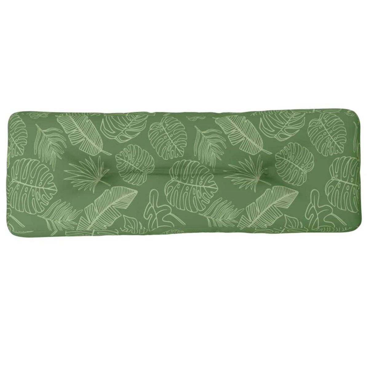 VIDAXL Coussin de palette a motif de feuilles 120x40x12 cm Tissu