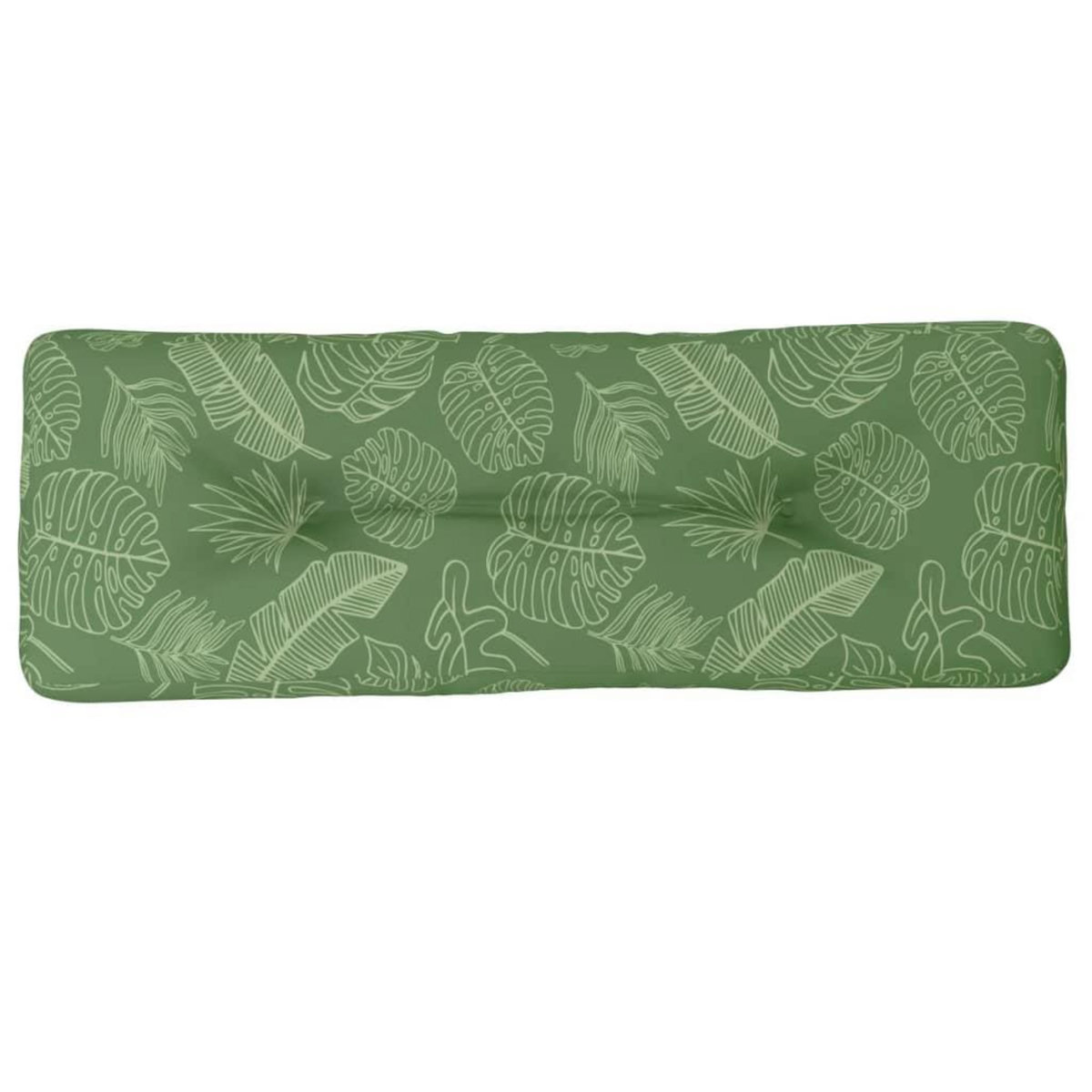 VIDAXL Coussin de palette a motif de feuilles 120x40x12 cm Tissu