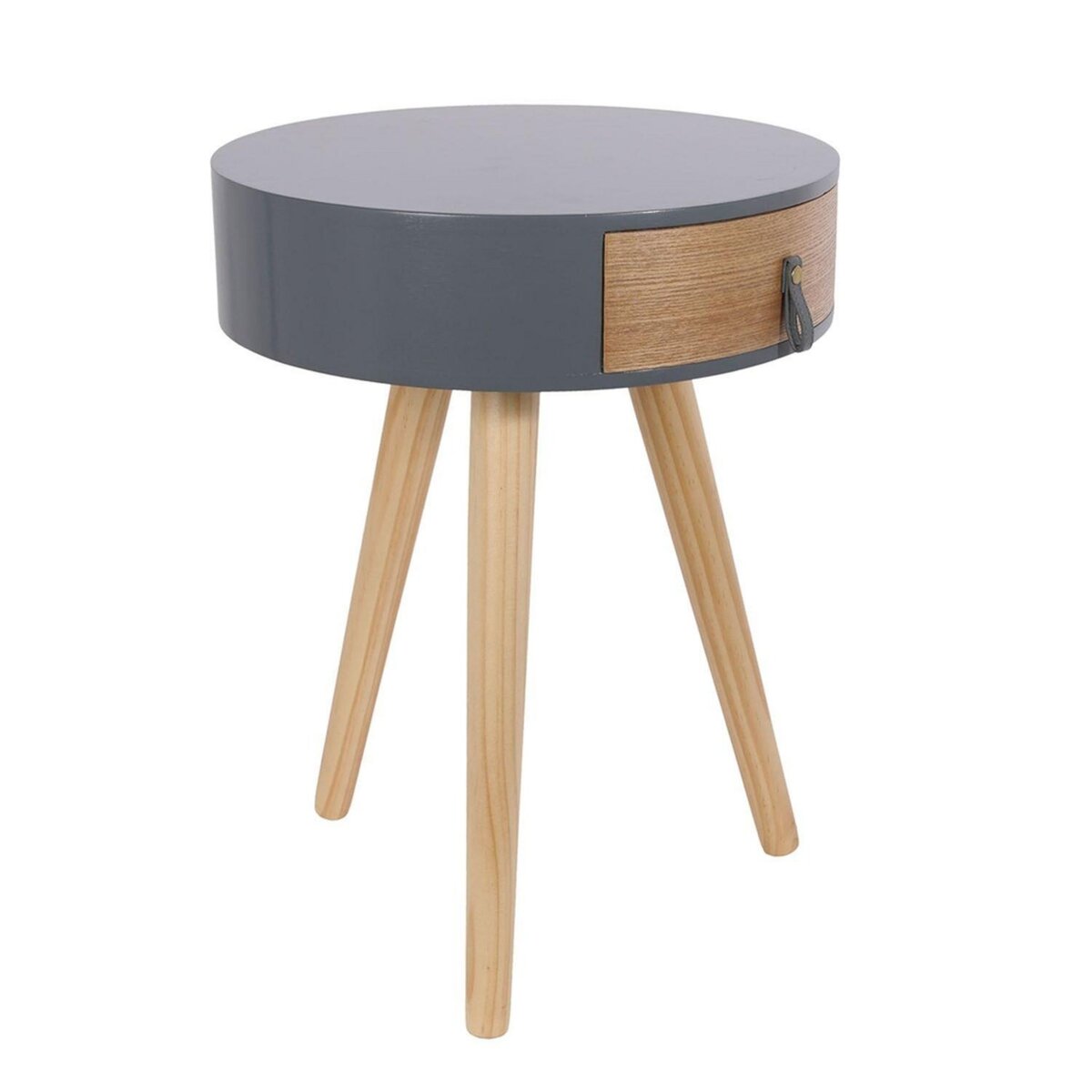 The Home Deco Factory Table de chevet scandinave Nora - Diam. 35 x H. 45 cm
