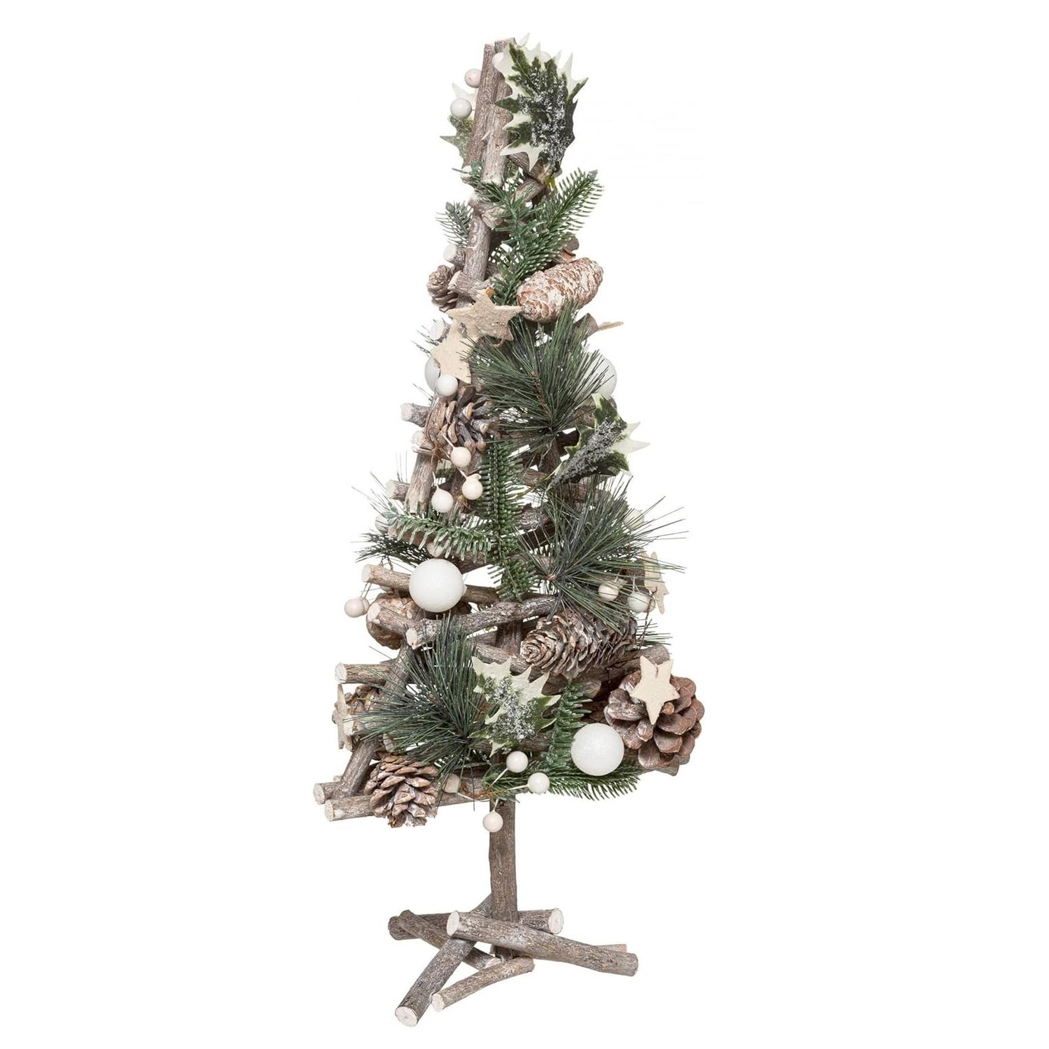 Eden Sapin de noel en bois pomme de pin etoile