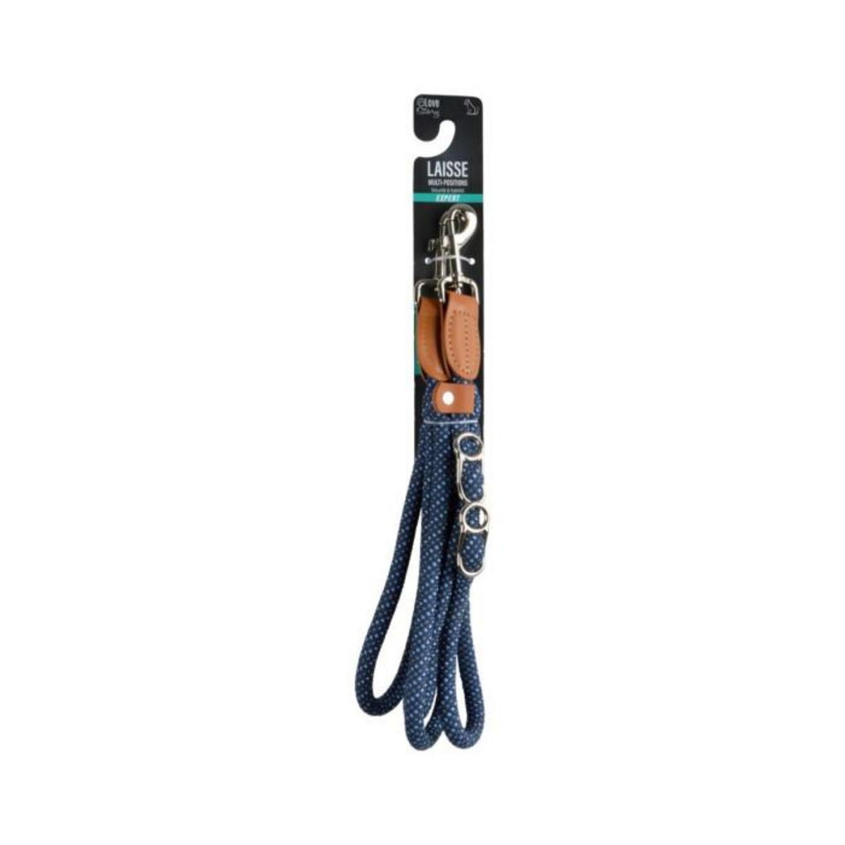 Paris Prix Laisse Corde Pour Chien  Multi-Positions  250cm Bleu Marine