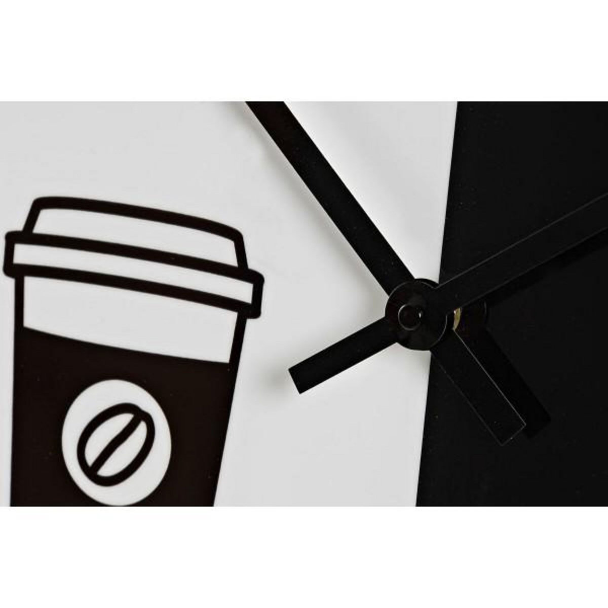 AAAAA Horloge Murale DKD Home Decor Blanc Noir Métal Moderne 60 x 4 x 60 cm (2 Unités)