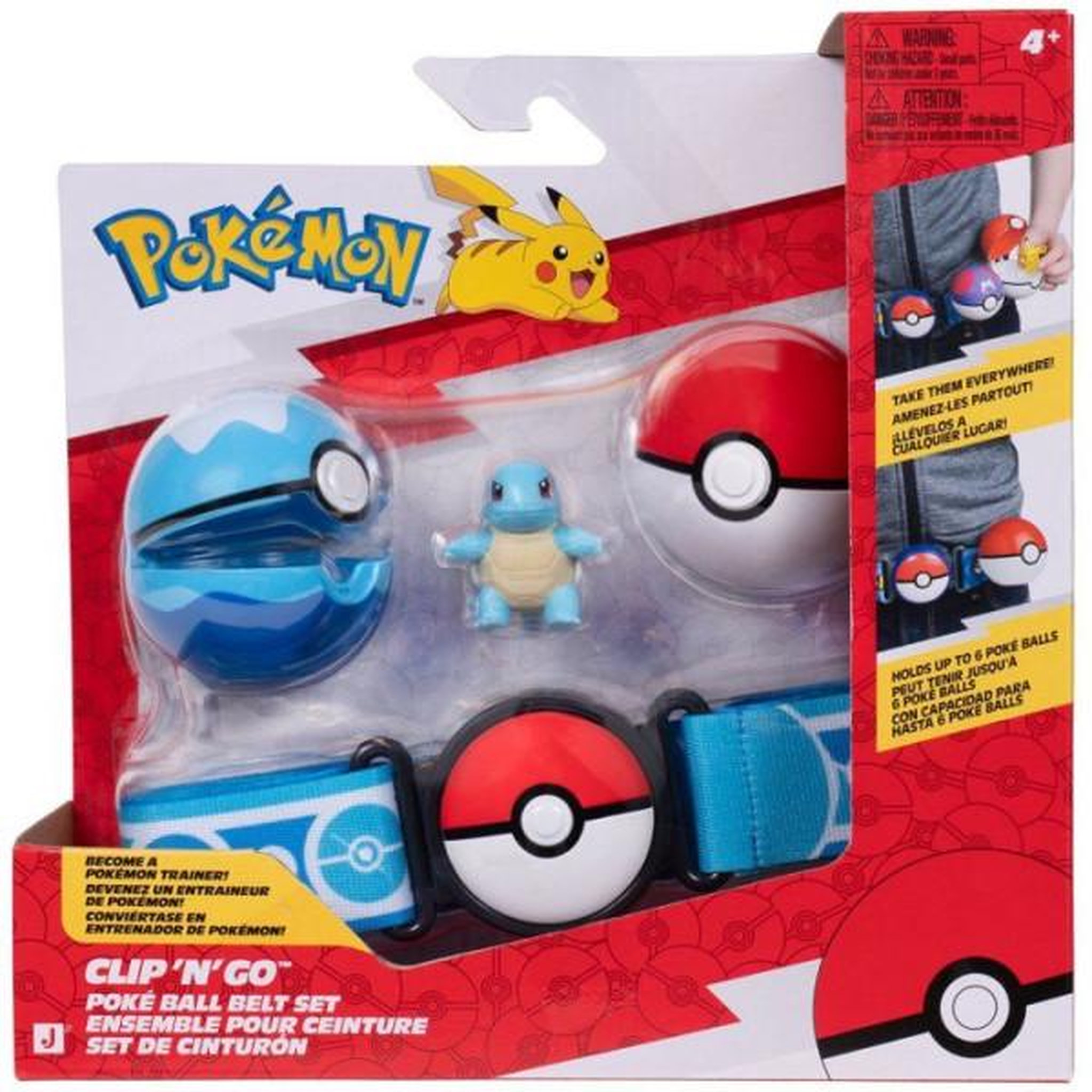 Voir la diapositive 5 : Pokemon Ceinture Poké Ball - POKEMON - Clip'N Go Carapuce - 2 Poké Balls - figurine incluse