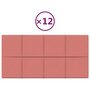 Voir la diapositive 2 : VIDAXL Panneaux muraux 12 pcs Rose 60x30 cm Velours 2,16 m^2