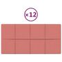 Voir la diapositive 2 : VIDAXL Panneaux muraux 12 pcs Rose 60x30 cm Velours 2,16 m^2