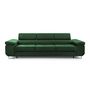 Voir la diapositive 5 : BEST MOBILIER Pablo - canapé 3 places - convertible avec têtières réglables - en velours