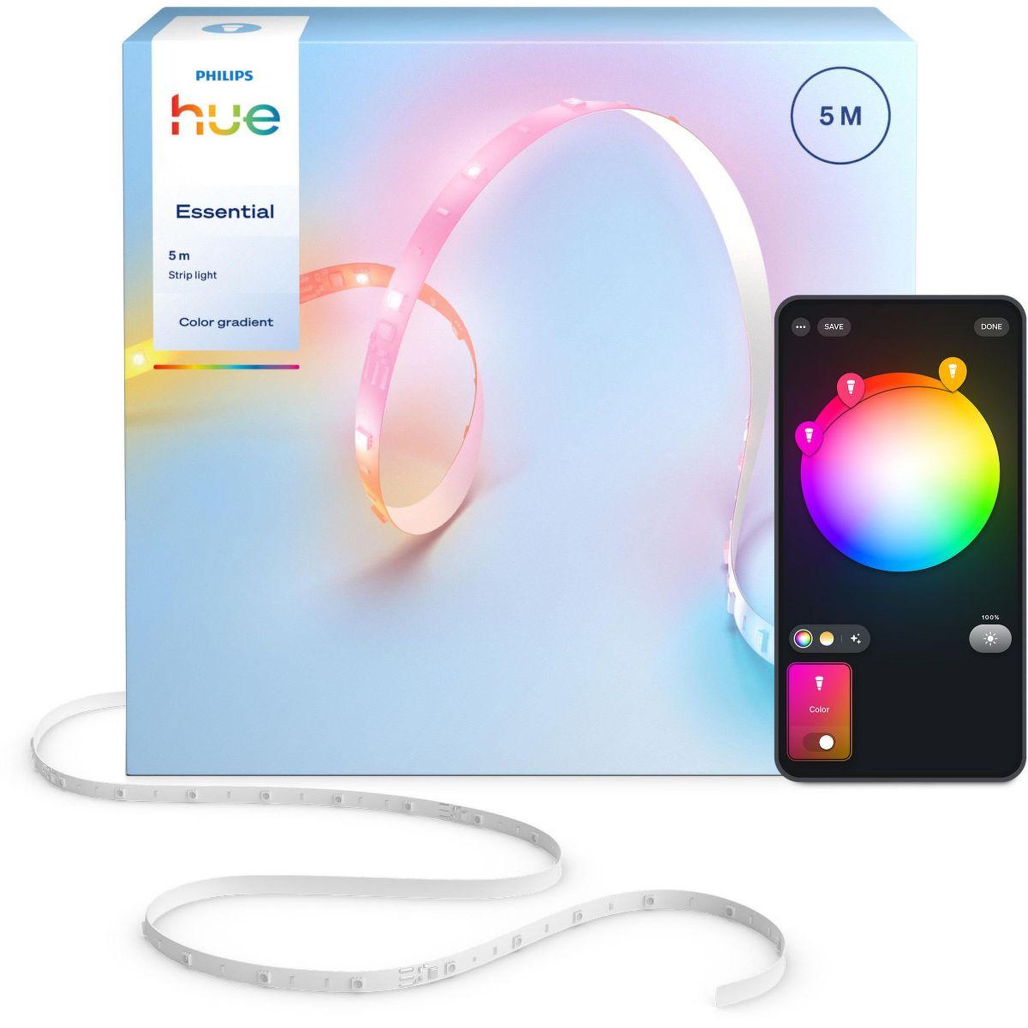 Voir la diapositive 2 : PHILIPS HUE Bandeau LED Essential 5m Color