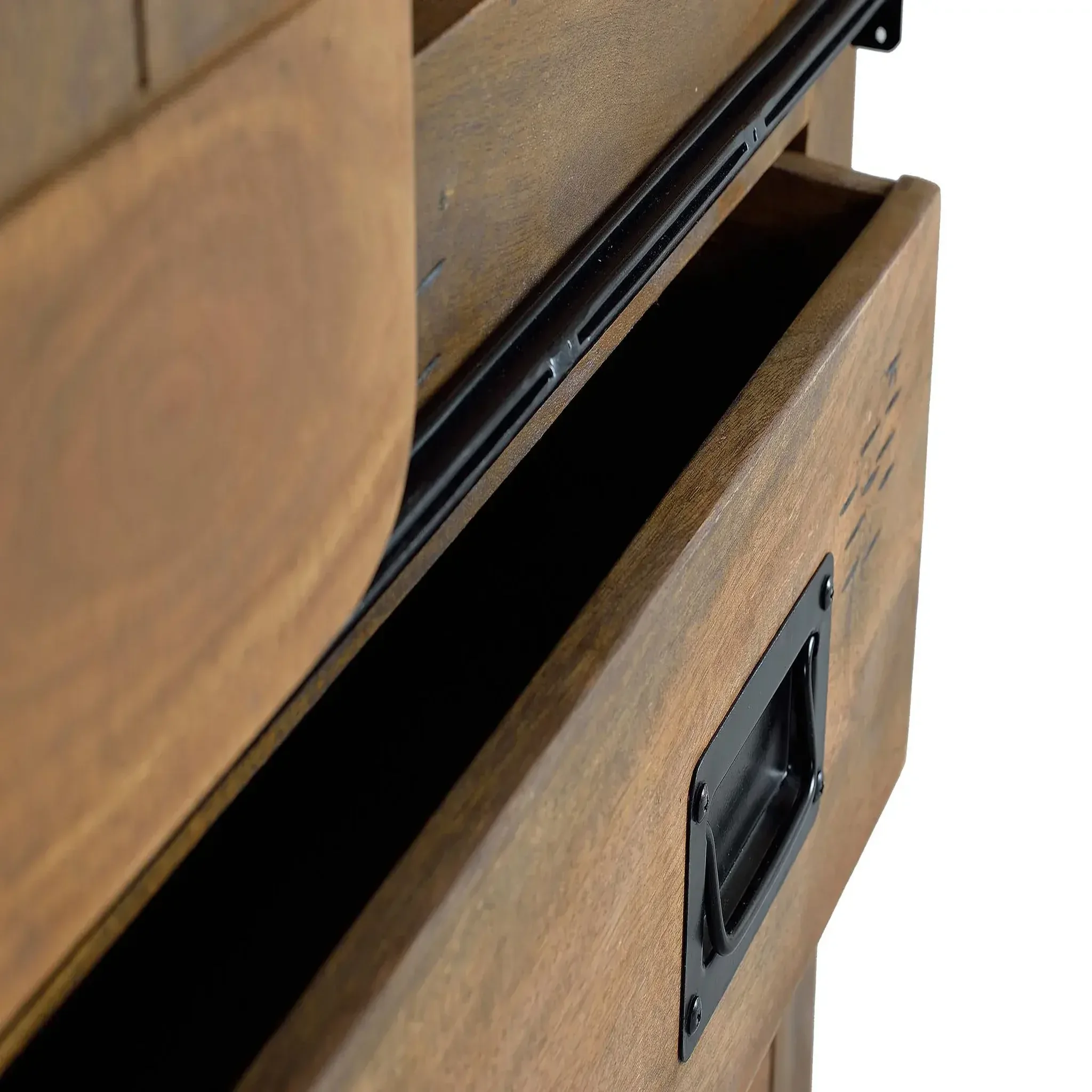 Voir la diapositive 5 : GINER Y COLOMER SL Vaisselier en bois de manguier 90 cm style industriel