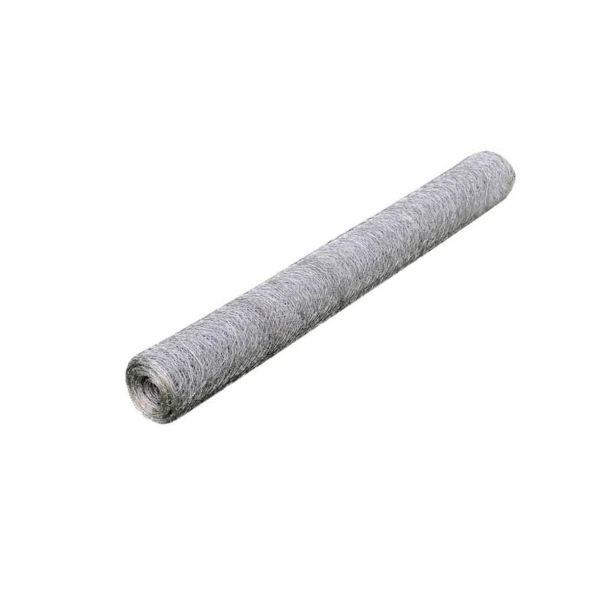VIDAXL Grillage pour voliere Acier galvanise 25 x 1 m Argente