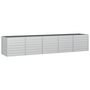 Voir la diapositive 2 : VIDAXL Lit sureleve de jardin 400x80x77 cm Acier galvanise Argente