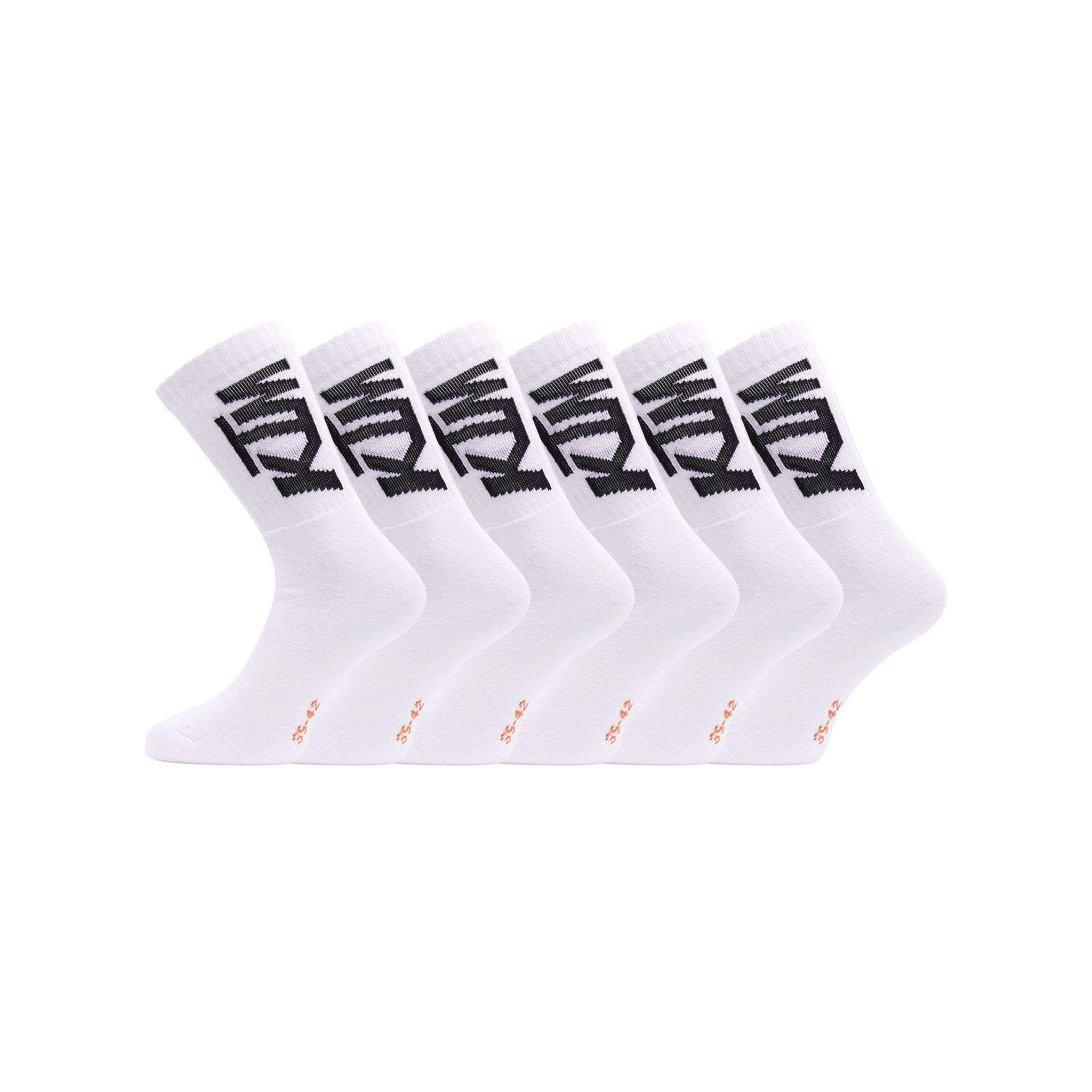 KTM Lot de 6 Paires de tennis homme. Coloris disponibles : Blanc