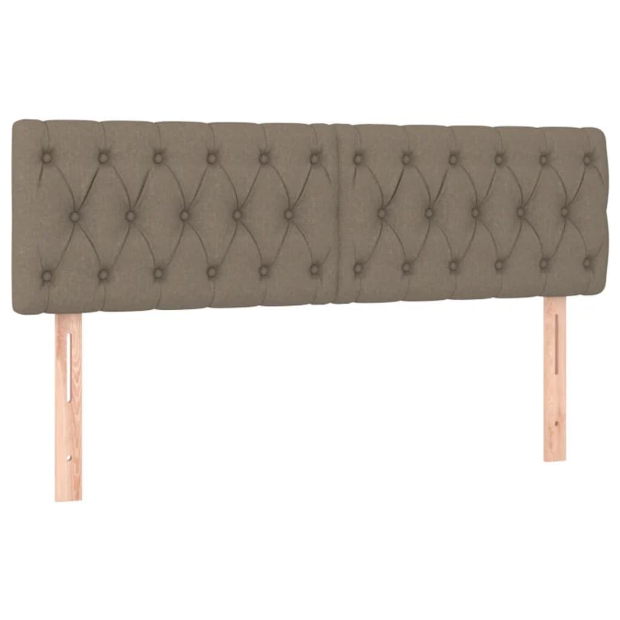 Voir la diapositive 4 : VIDAXL Tete de lit a LED Taupe 160x7x78/88 cm Tissu