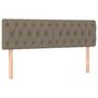 Voir la diapositive 4 : VIDAXL Tete de lit a LED Taupe 160x7x78/88 cm Tissu