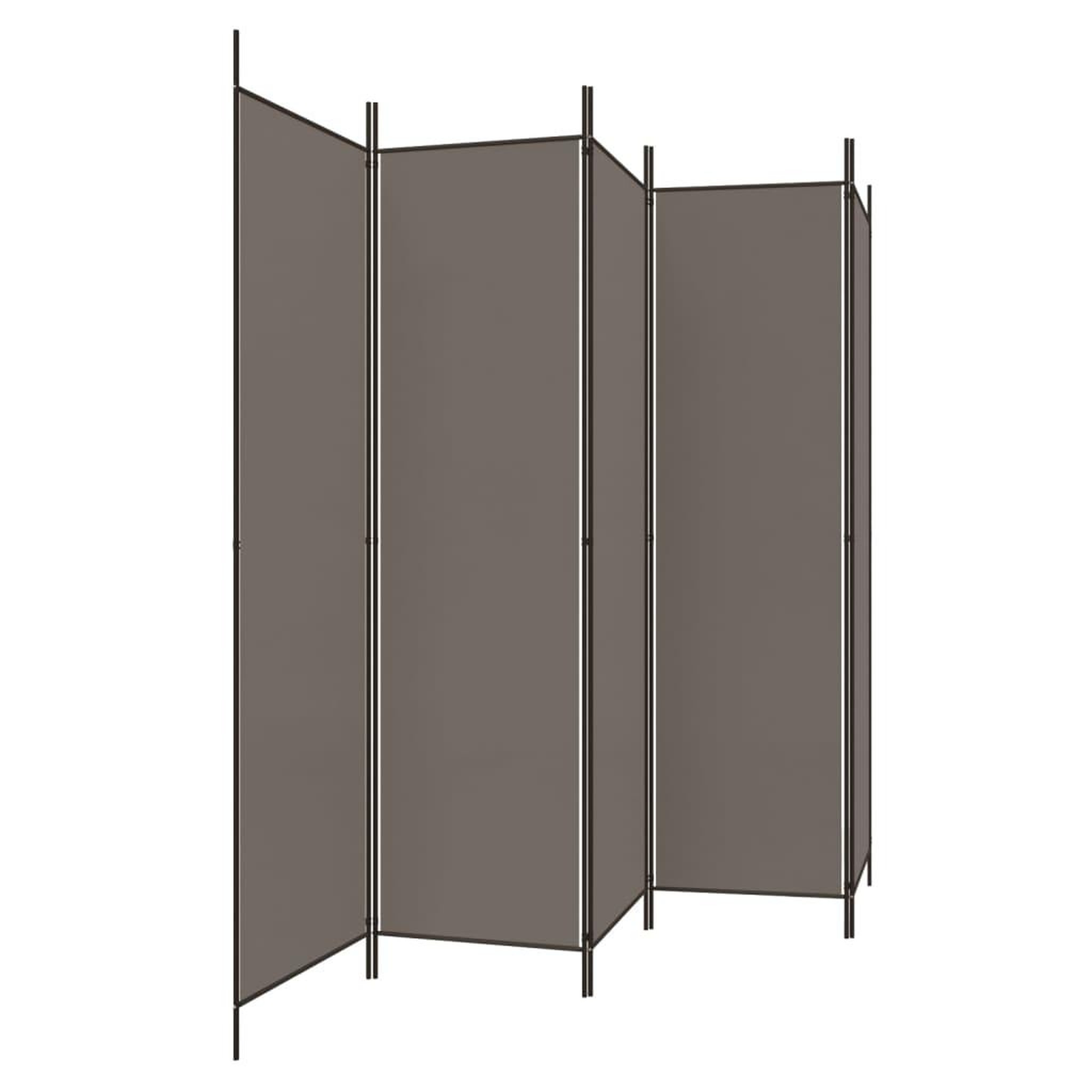 Voir la diapositive 4 : VIDAXL Cloison de separation 5 panneaux Anthracite 250x200 cm Tissu