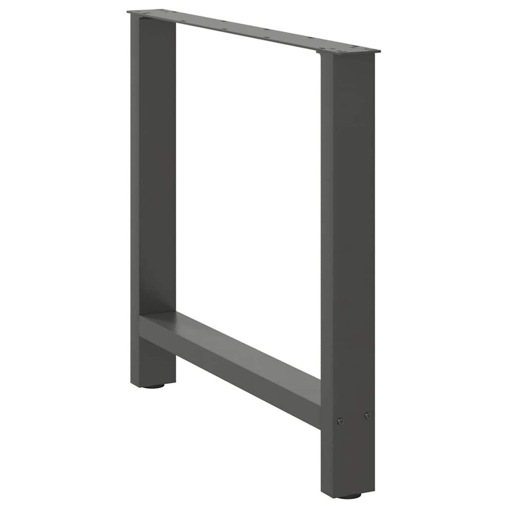 Voir la diapositive 4 : VIDAXL Pieds de table basse anthracite 2 pcs 80x(72-73) cm acier