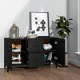 Voir la diapositive 3 : VIDAXL Buffet noir 100x36x60 cm bois d'ingenierie