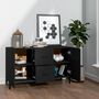 Voir la diapositive 3 : VIDAXL Buffet noir 100x36x60 cm bois d'ingenierie