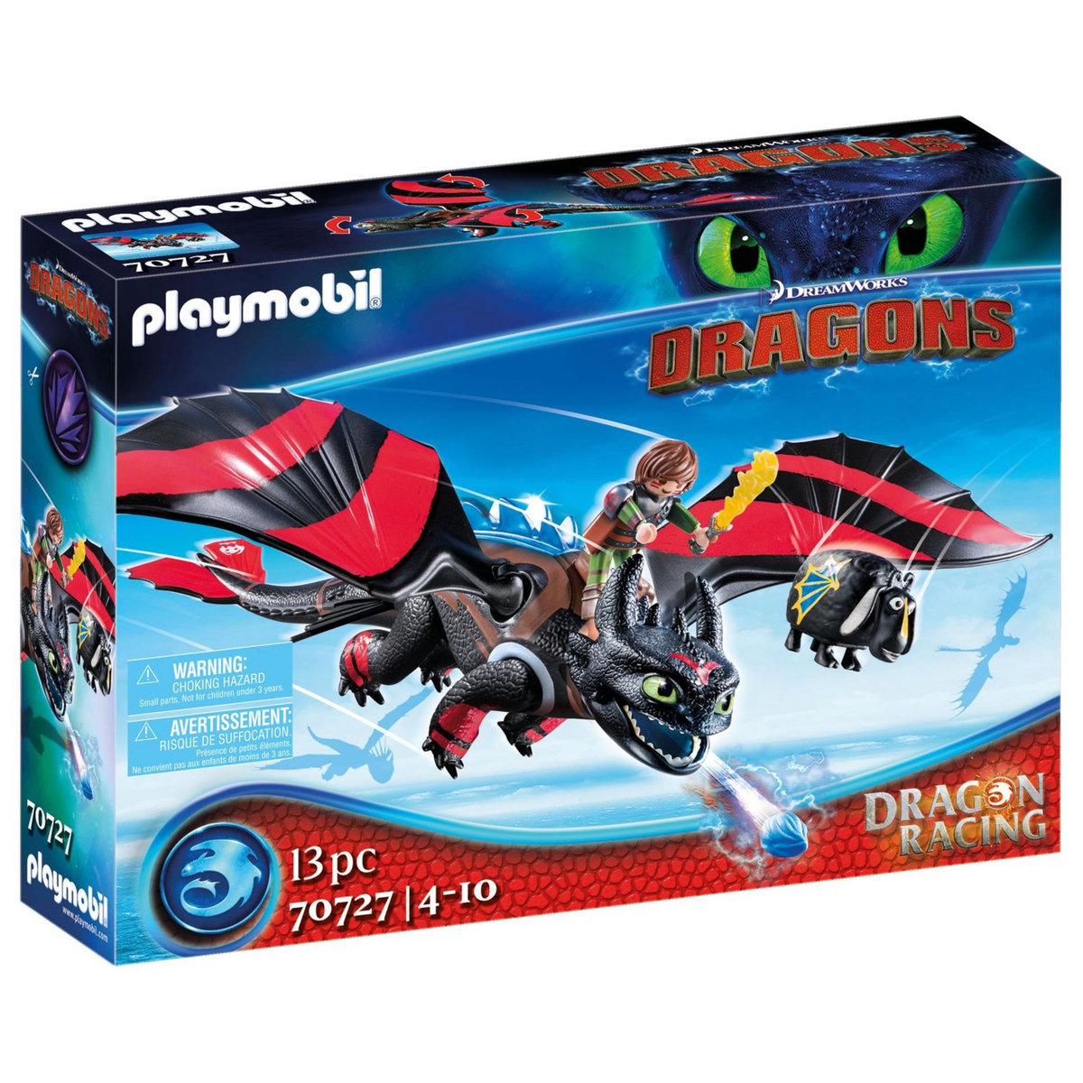 PLAYMOBIL 70727 Dragon Racing - Course de dragons : Krokmou et Harold 