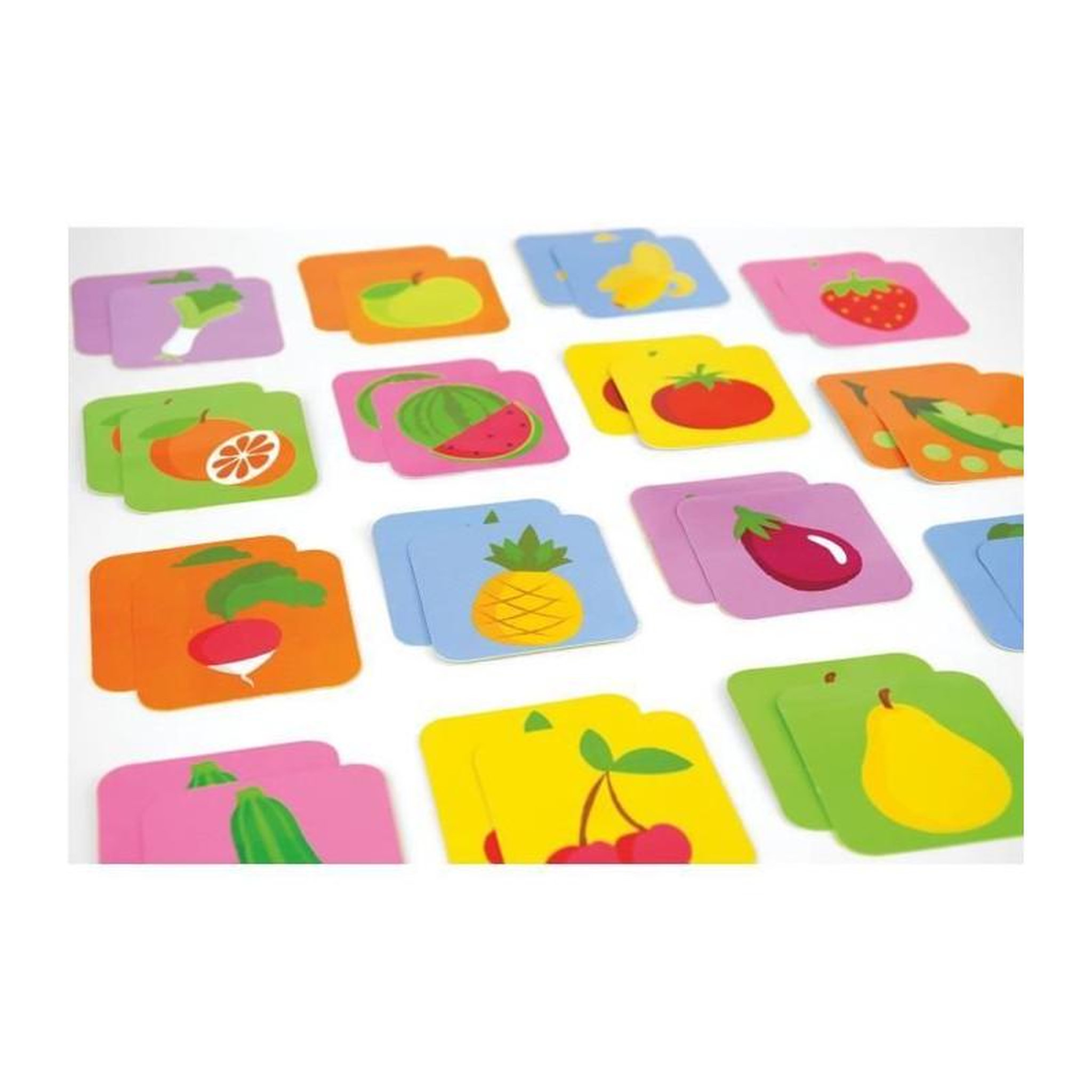 Voir la diapositive 5 : JEMINI Lot de 18 pochettes surprises - JEMINI - Surprise Market - Peluche fruits ou légumes +/- 10 cm, stickers et cartes mémo