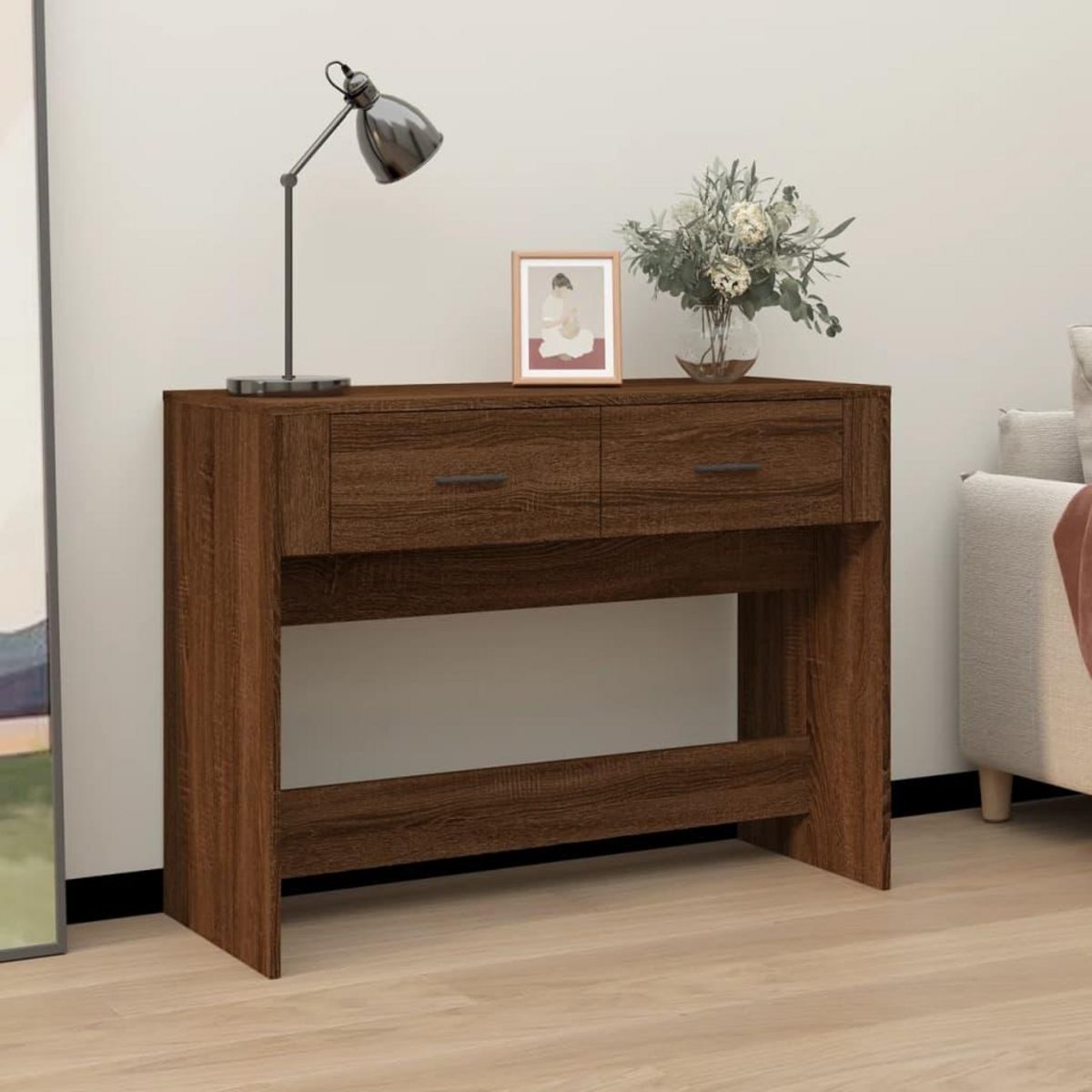 VIDAXL Table console Chene marron 100x39x75 cm Bois d'ingenierie