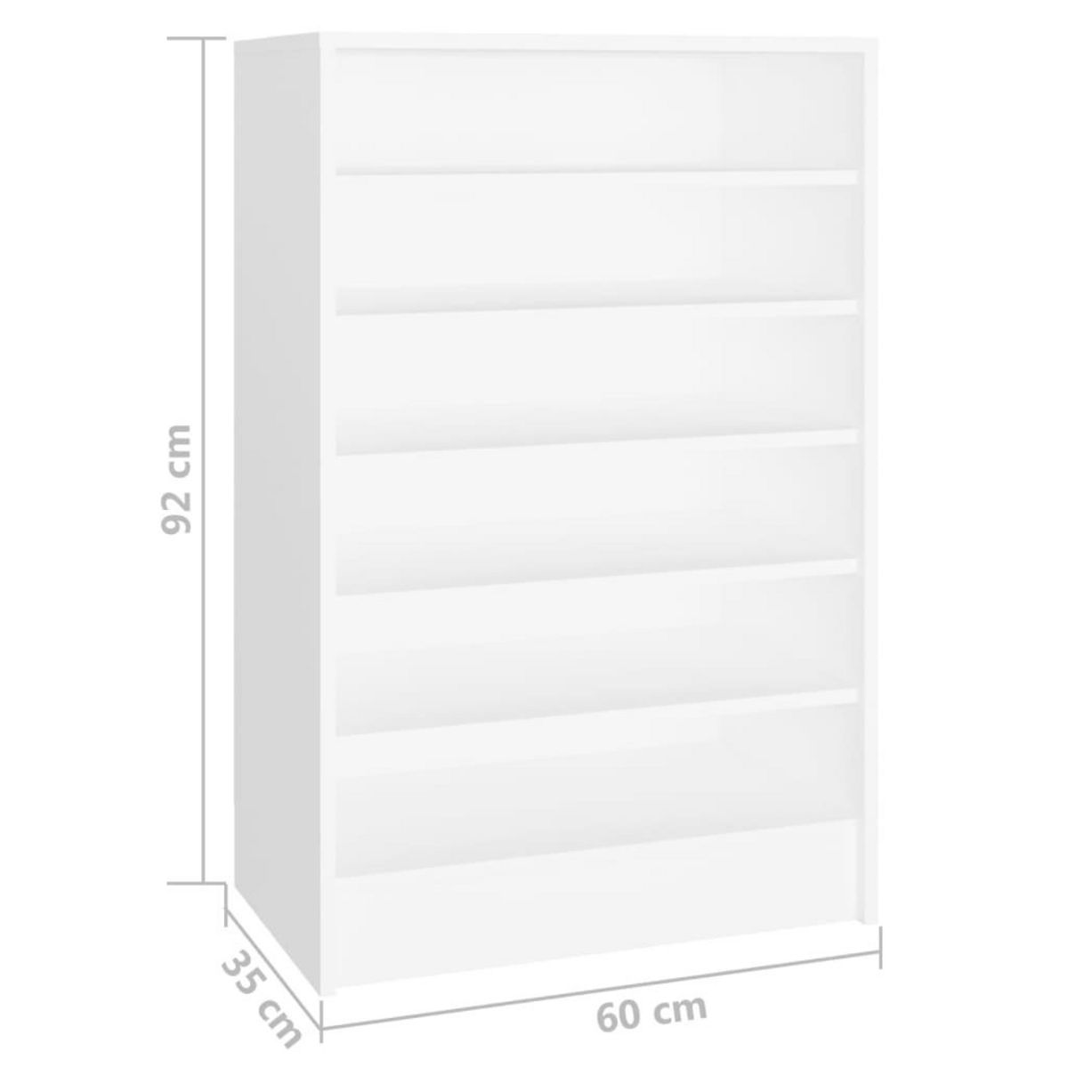 VIDAXL Armoire a chaussures Blanc 60x35x92 cm Bois d'ingenierie
