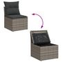 Voir la diapositive 4 : VIDAXL Salon de jardin avec coussins 10 pcs gris resine tressee