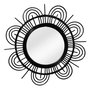 Voir la diapositive 1 : Paris Prix Miroir Mural Design en Rotin  Aina  51cm Noir
