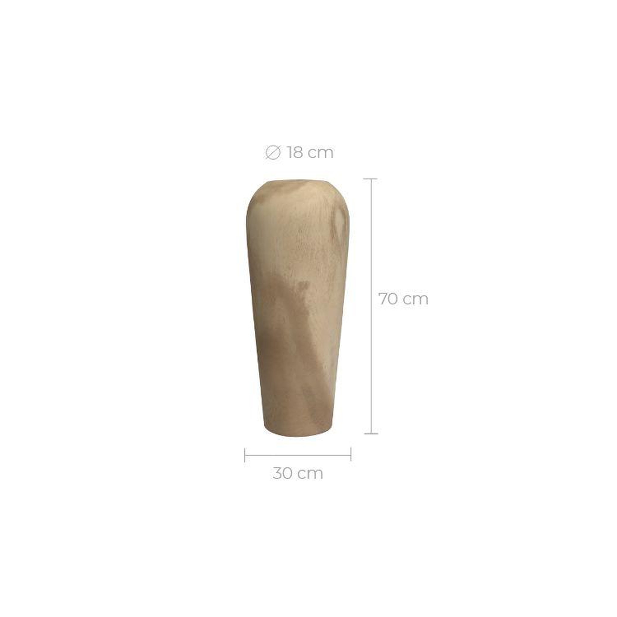 Voir la diapositive 4 : MAISON PAVANE Vase décoratif en bois de suar h70 cm-makkar