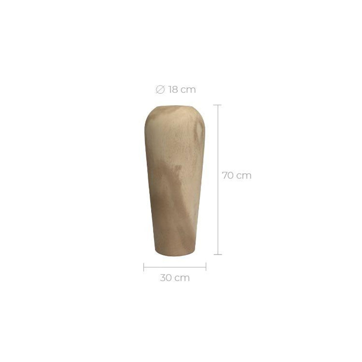 MAISON PAVANE Vase décoratif en bois de suar H70 cm-Makkar