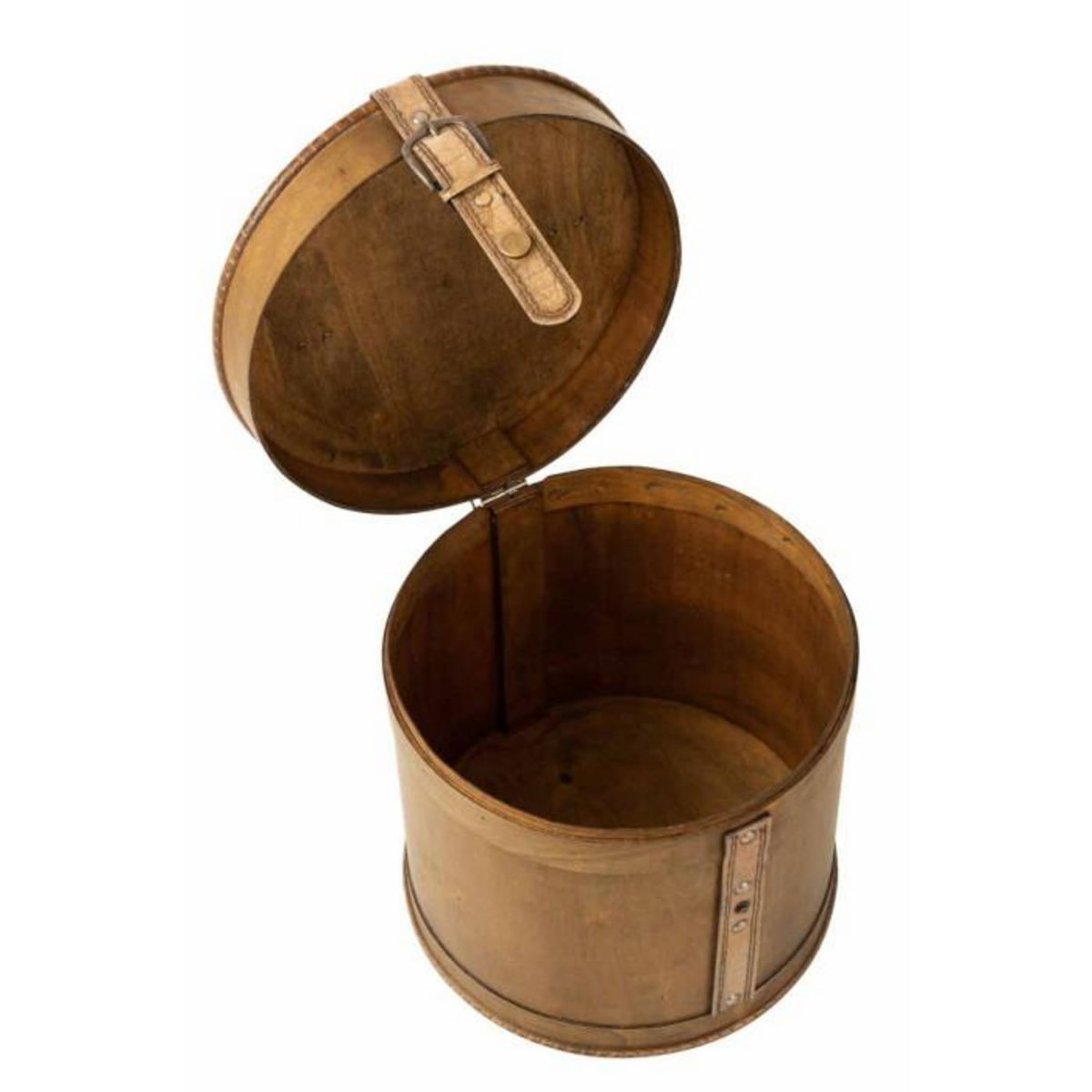 Paris Prix Lot de 2 Coffres de Rangements  Rond  25cm Beige