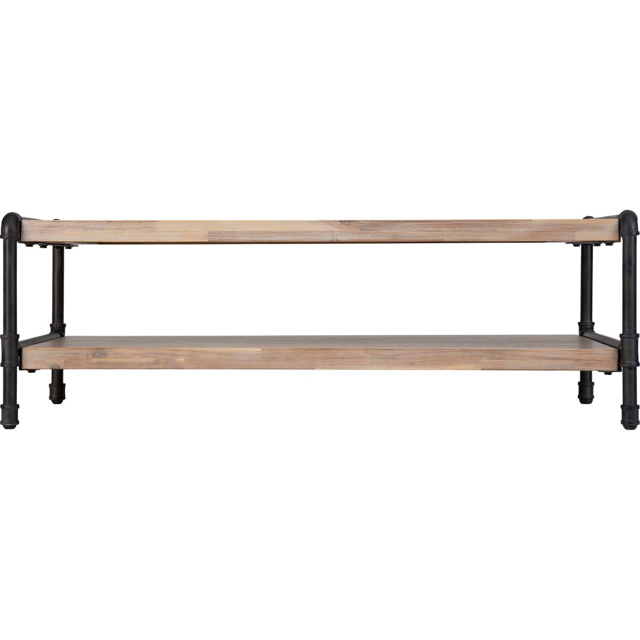 Voir la diapositive 2 : ATMOSPHERA Table basse design bois et métal industriel siam - l. 120 x h. 40 cm - noir