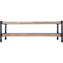 Voir la diapositive 2 : ATMOSPHERA Table basse design bois et métal industriel Siam - L. 120 x H. 40 cm - Noir
