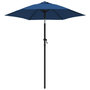 Voir la diapositive 2 : VIDAXL Parasol Bleu 200x224 cm Aluminium