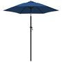 Voir la diapositive 2 : VIDAXL Parasol Bleu 200x224 cm Aluminium