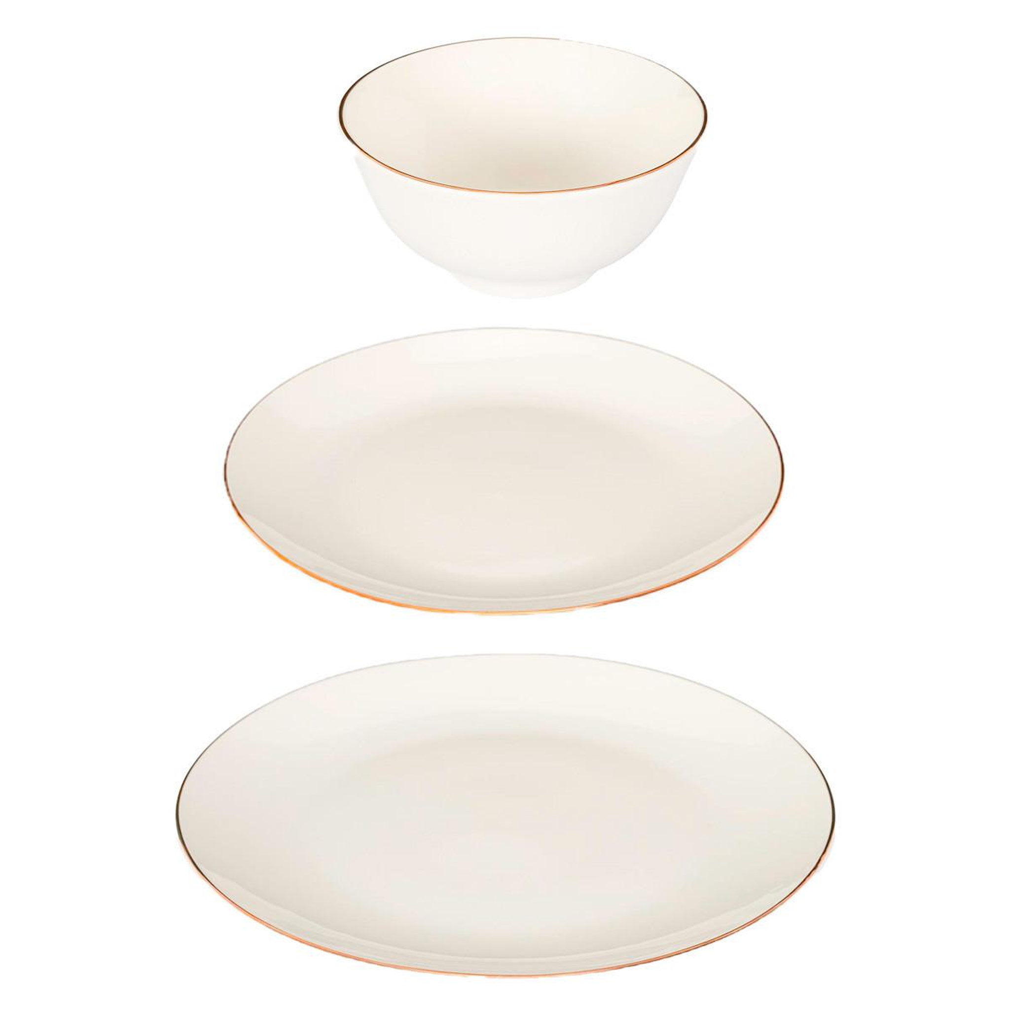The Home Deco Factory Service de table en porcelaine 12 pièces  erina  27cm blanc
