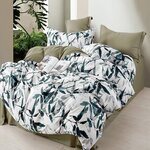 Home collection Parure housse de couette 100 % percale de coton 80 fils Ralvine. Coloris disponibles : Vert