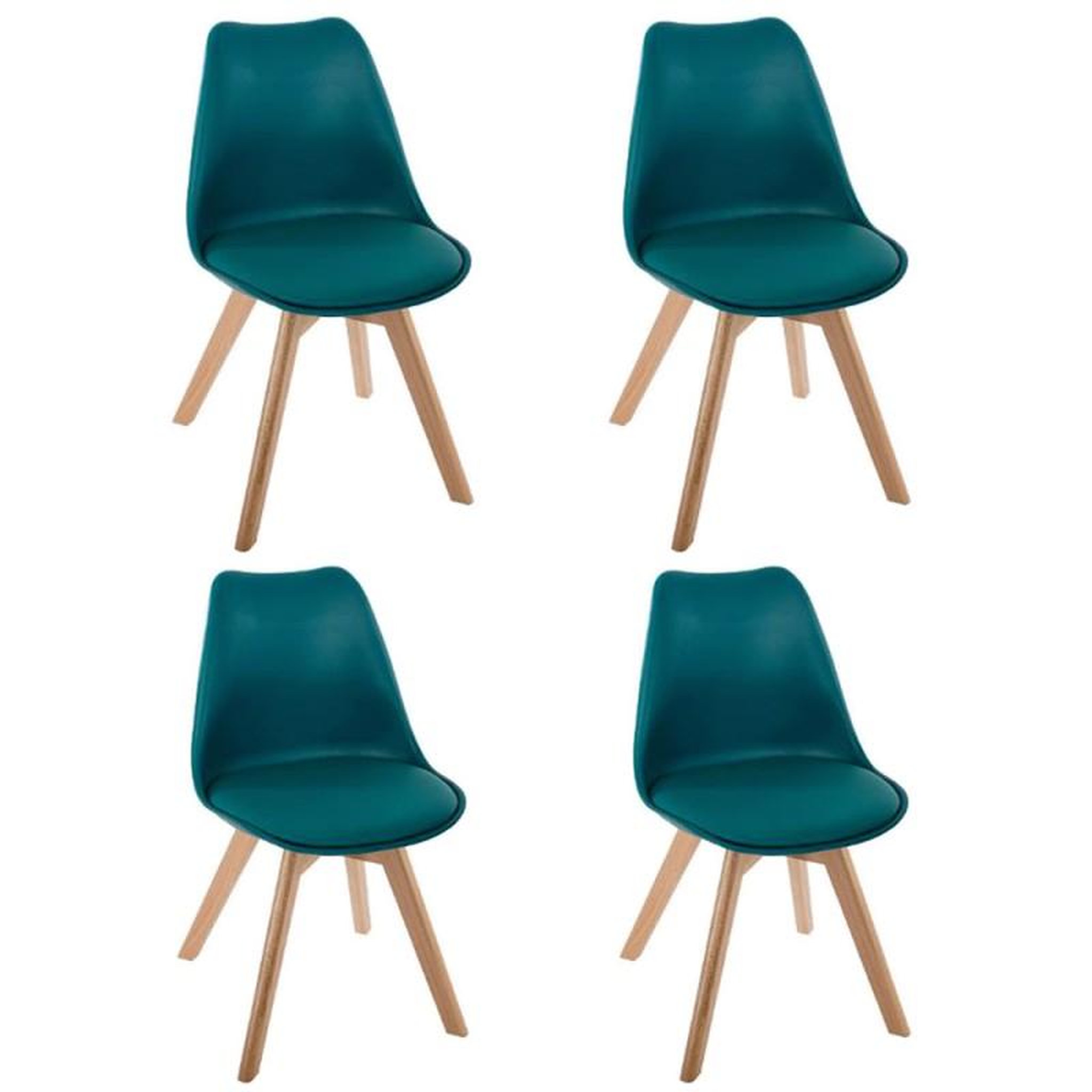Voir la diapositive 1 :  Lot de 4 Chaises Design  Baya  81cm Bleu