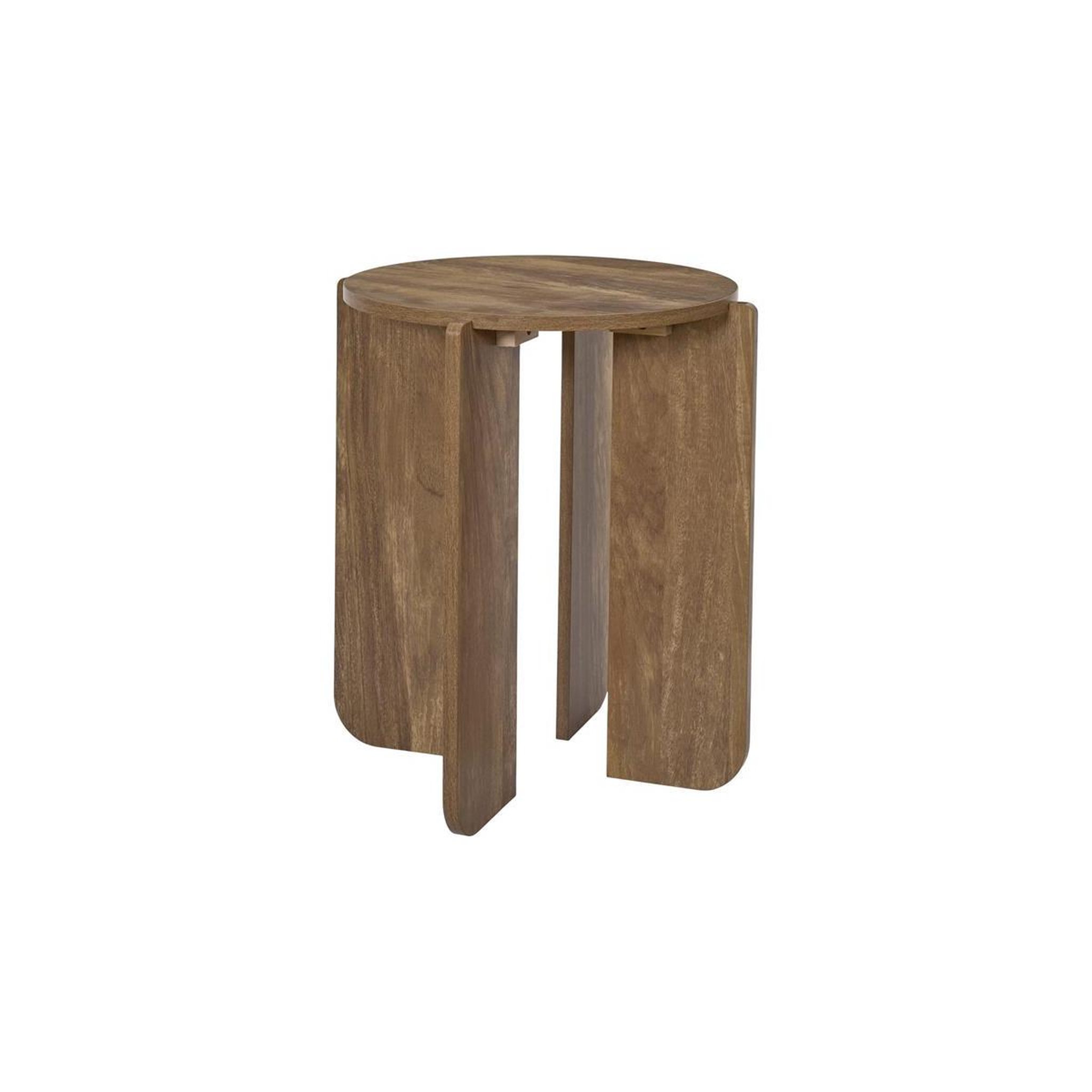 The Home Deco Factory Table d'appoint ronde  heritage  50cm marron