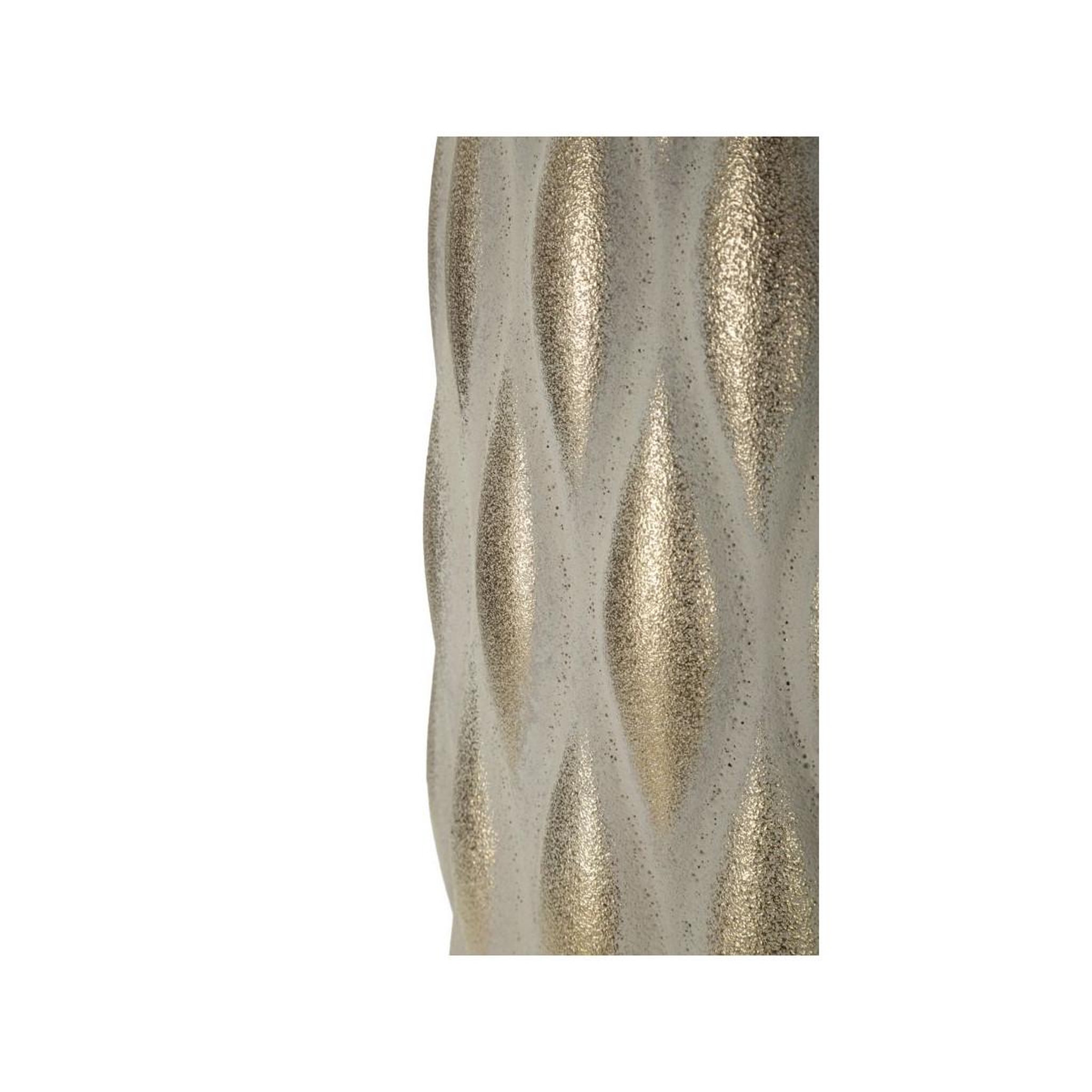 Voir la diapositive 4 : Paris Prix Vase déco en céramique  pepitas  44cm gris & or