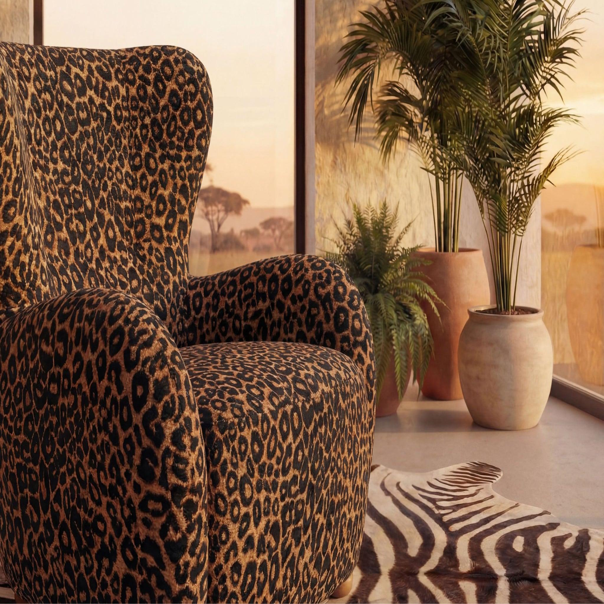 Voir la diapositive 6 : CASANOVA PARIS Lili - fauteuil tissu imprimé animalier
