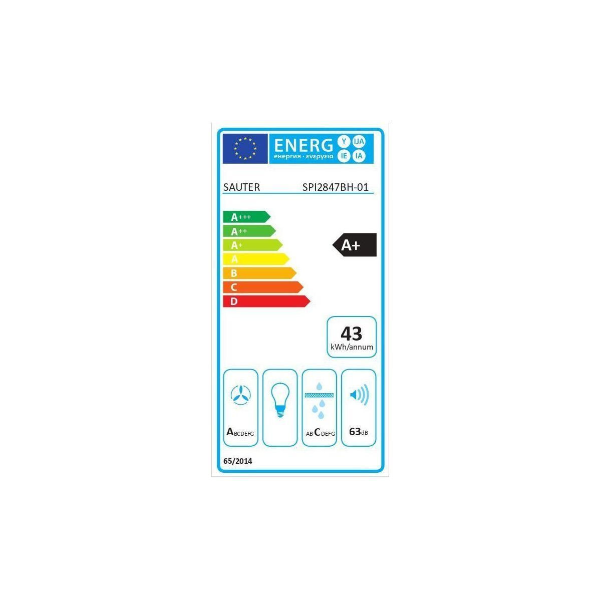 Sauter Plaque induction aspirante SPI2847BH Piano
